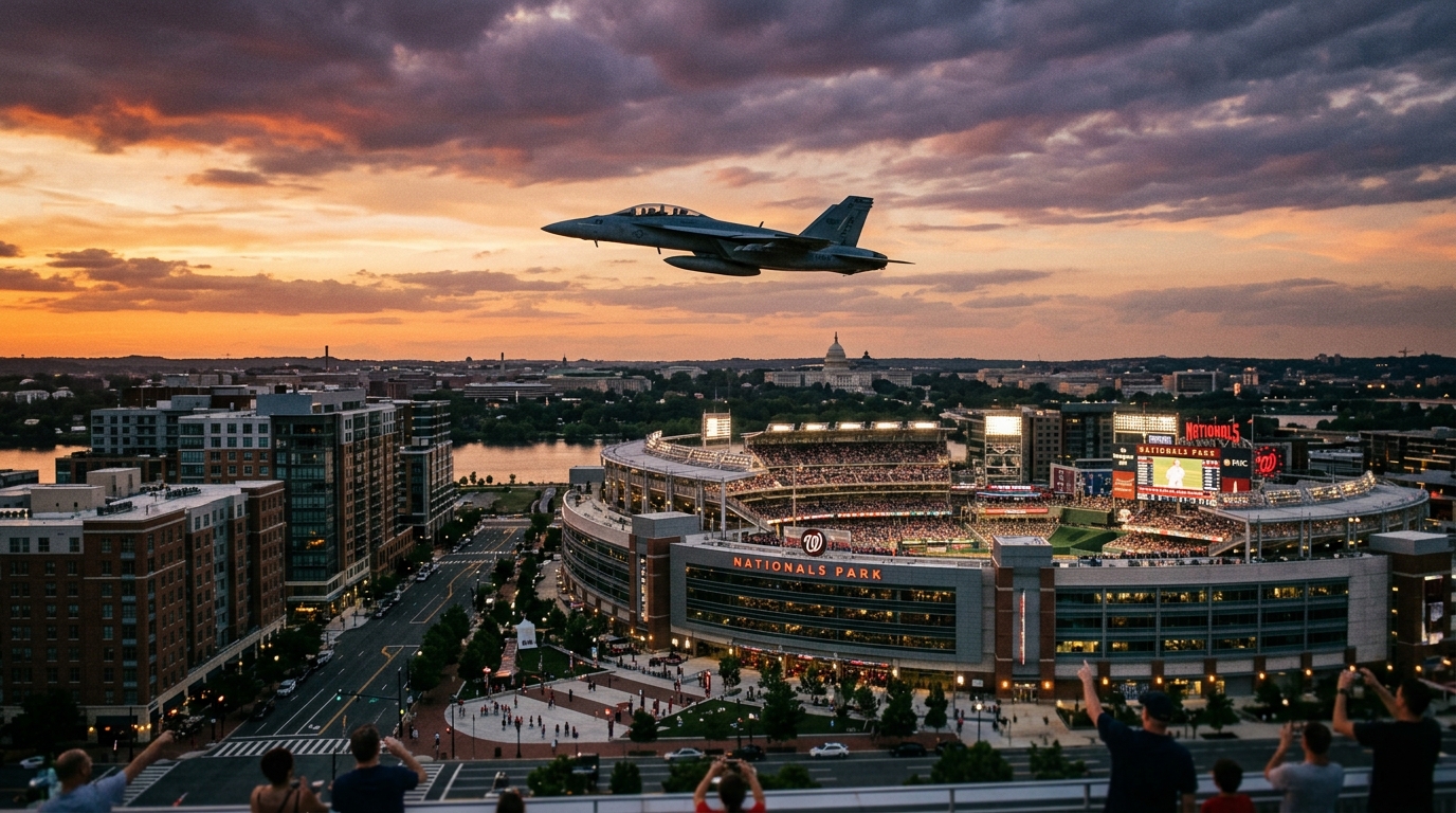 Heads Up, Navy Yard: Military Flyover Scheduled for Nationals Park This Saturday Night