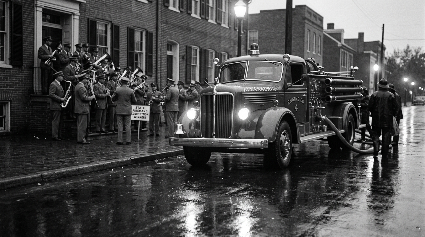 Alexandria Citizen's Band Celebrated 1948 State Fireman's Competition Win