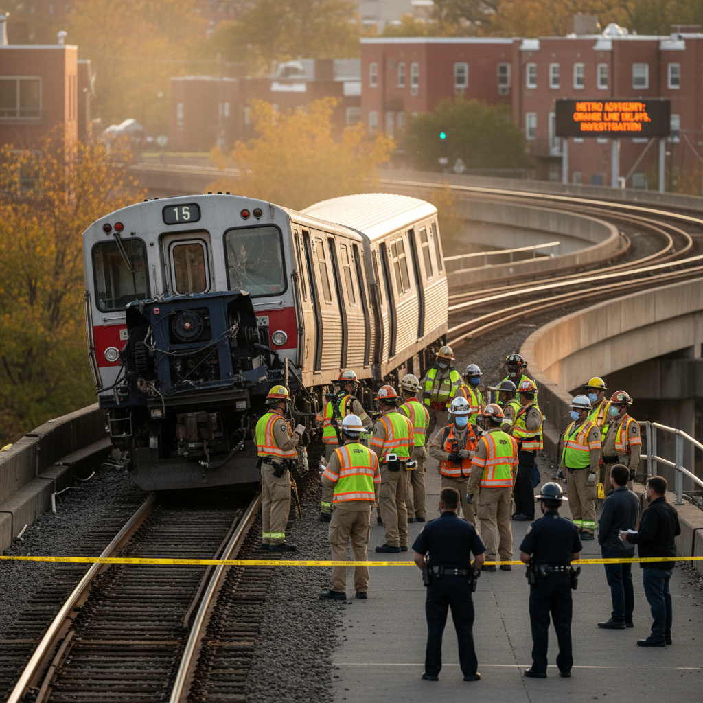Metro Investigation Underway After Maintenance Vehicle Collides with Passenger Train