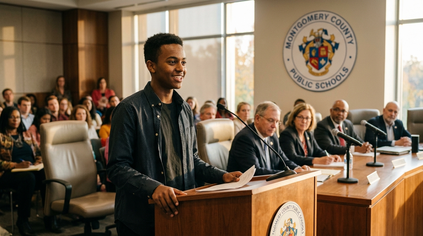 Northwood High's Leul Dawit Steps into Pivotal Role as Montgomery County's New Student Board Member