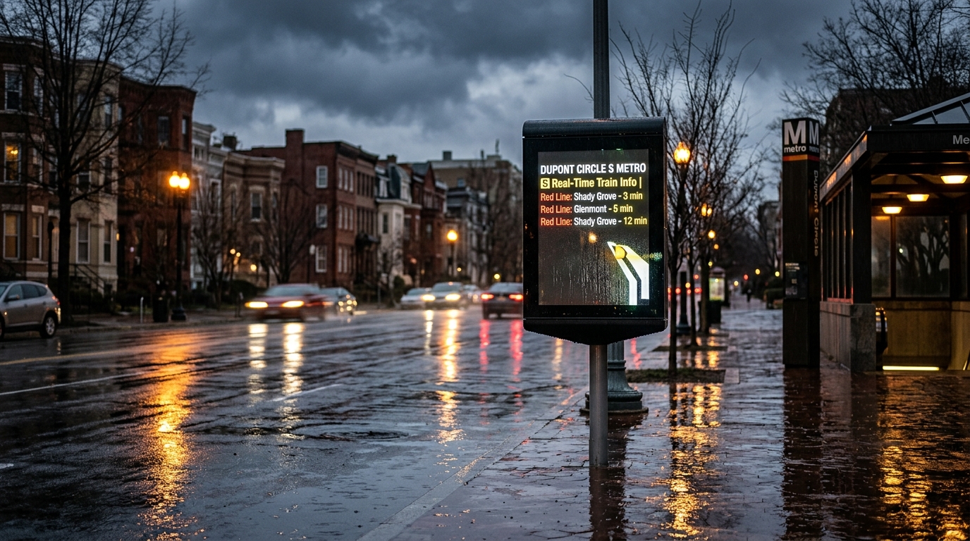 New Real-Time Info Screen Brightens Dupont Circle Metro Experience