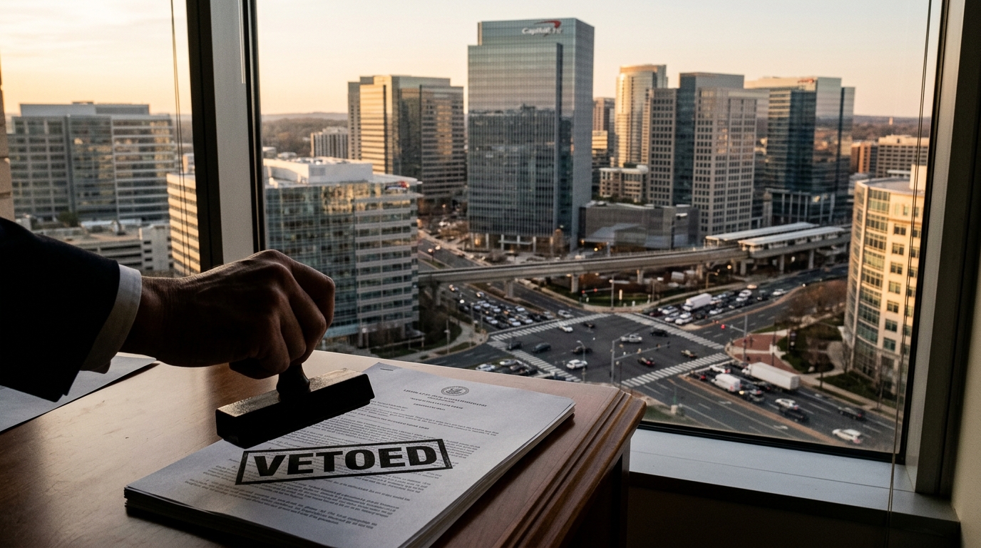 Governor's Veto Halts Tysons Casino Bill, Ending Annual Fairfax County Battle