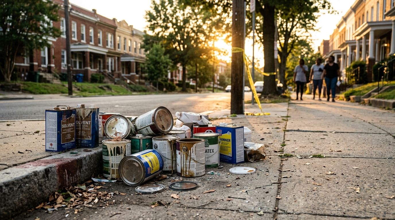 Hazardous Waste Dumped on DC Sidewalk, Sparks Community Outcry