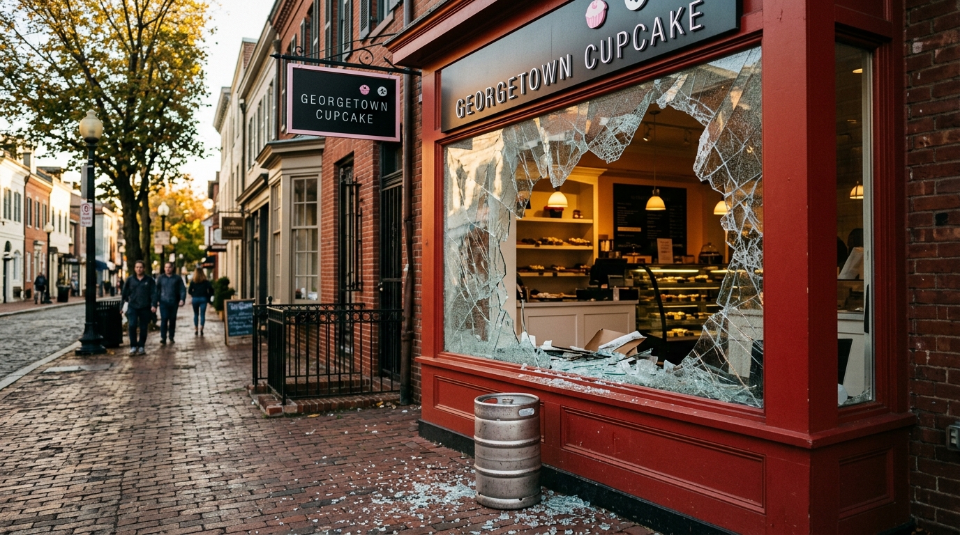 Maryland Man Charged After Keg Thrown Through Georgetown Cupcake Window