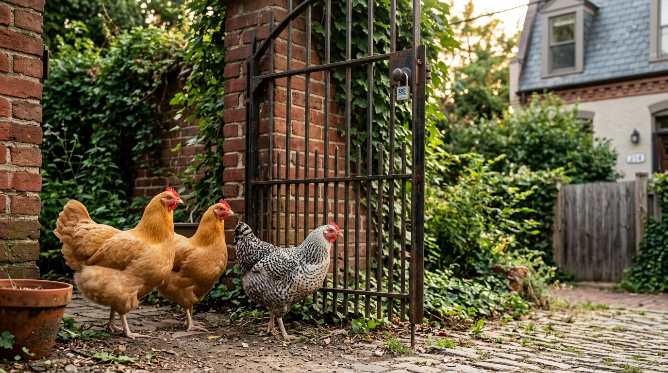 Beloved Washington, DC 'City Chickens' Patty, Maxene, and Laverne Take Summer Hiatus from The Gate