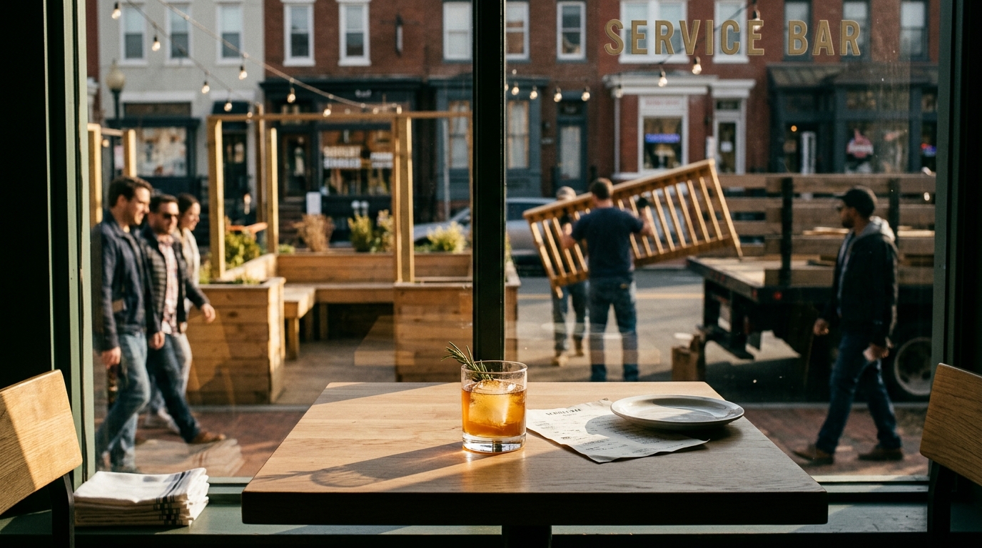 Service Bar's Streatery Vanishes from U Street, Sparking Questions About Future Outdoor Dining