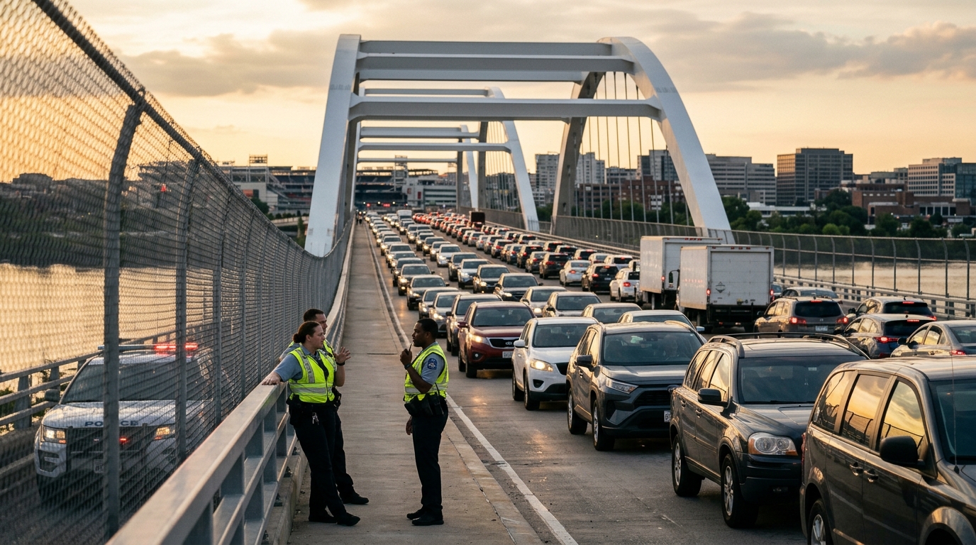 Frederick Douglass Bridge Standoff Enters Day Three, Snarling Southeast D.C. Traffic