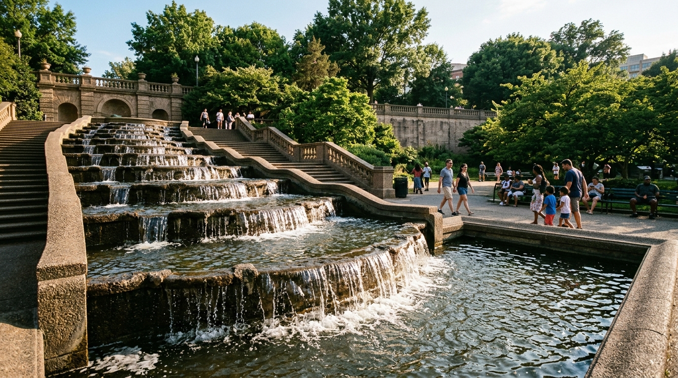 Malcolm X Park Fountains Flow Again After Nearly a Decade of Silence