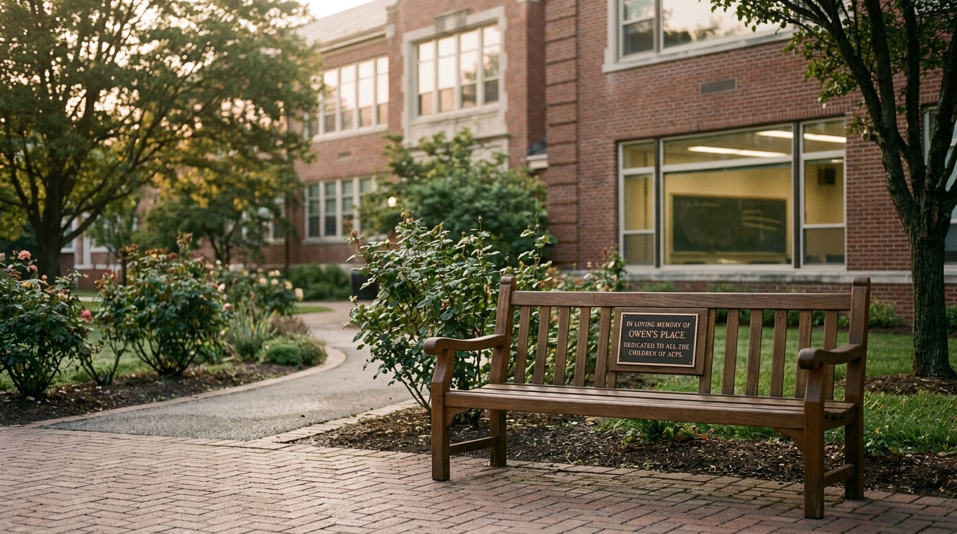 Alexandria Early Childhood Center Courtyard Dedicated as 'Owen's Place' in Loving Memory