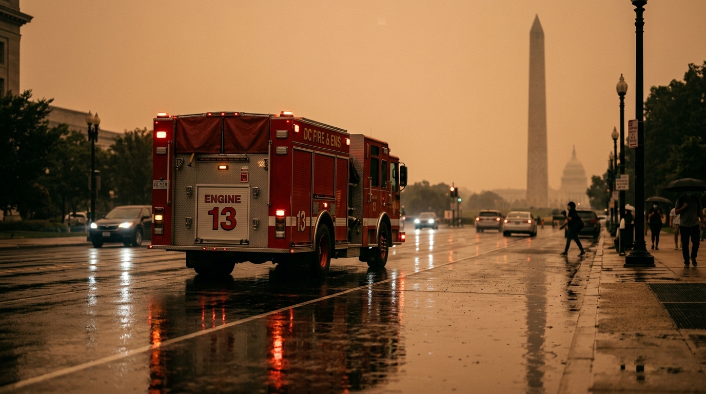Canadian Wildfire Smoke Grounds DC-Area Flights, Moves School Recess Indoors