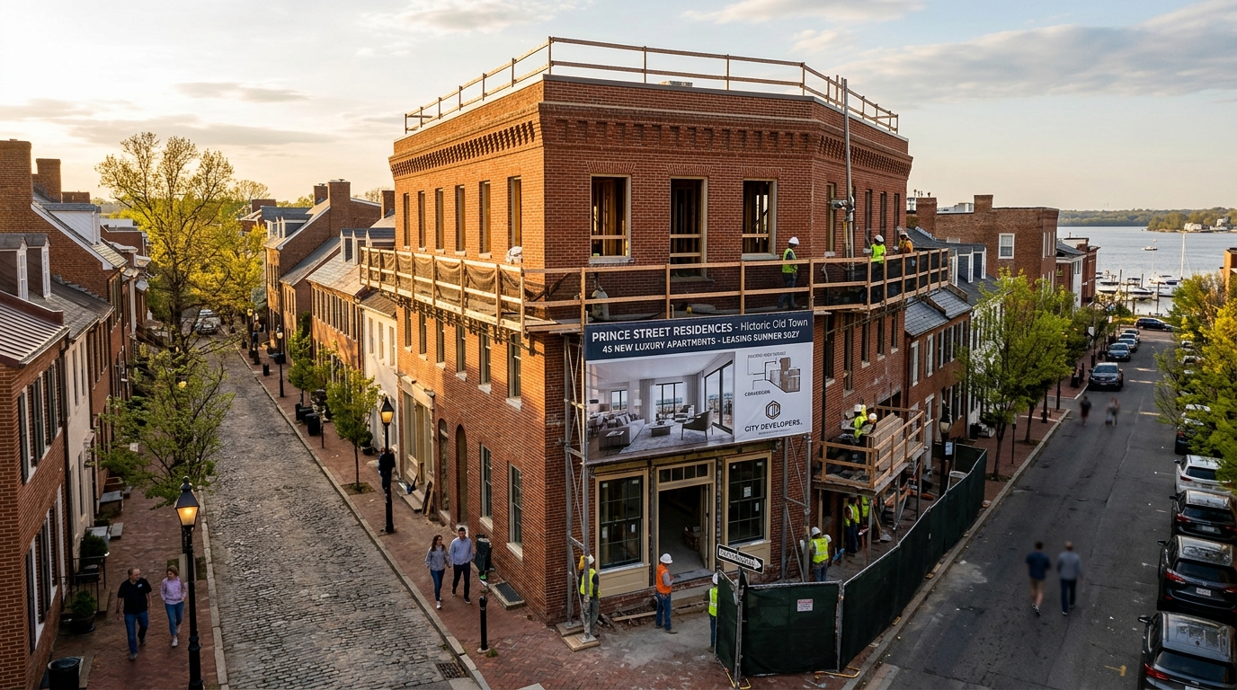 Old Town Alexandria's Prince Street Office Conversion Aims for Summer 2027 Completion