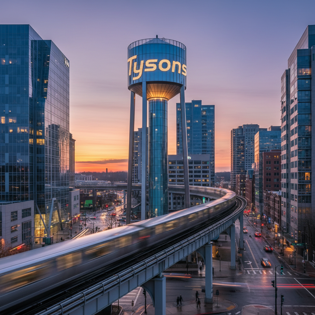 New Iconic Signage Approved for Tysons Water Tower and Metro Stations