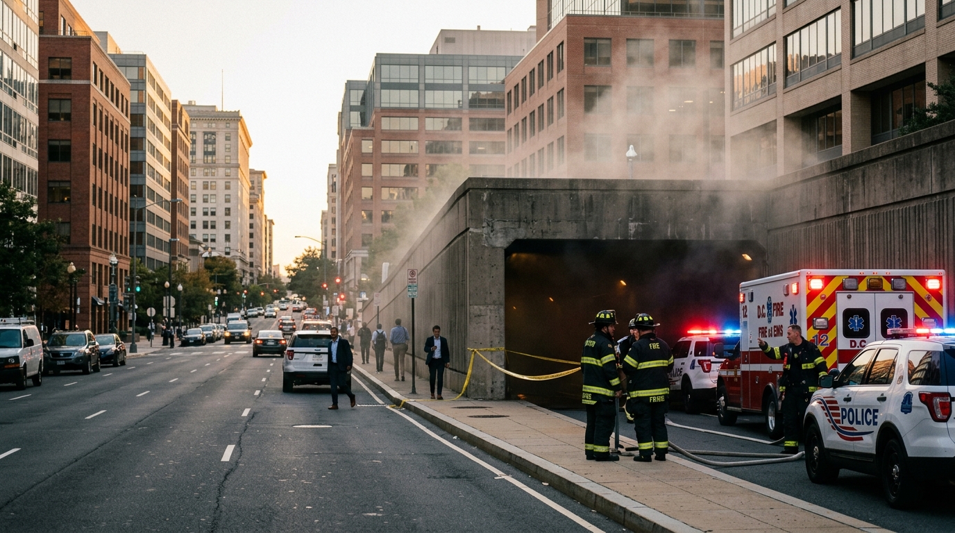 9th Street Tunnel Closed in Northwest D.C. After Metro Bus Fire