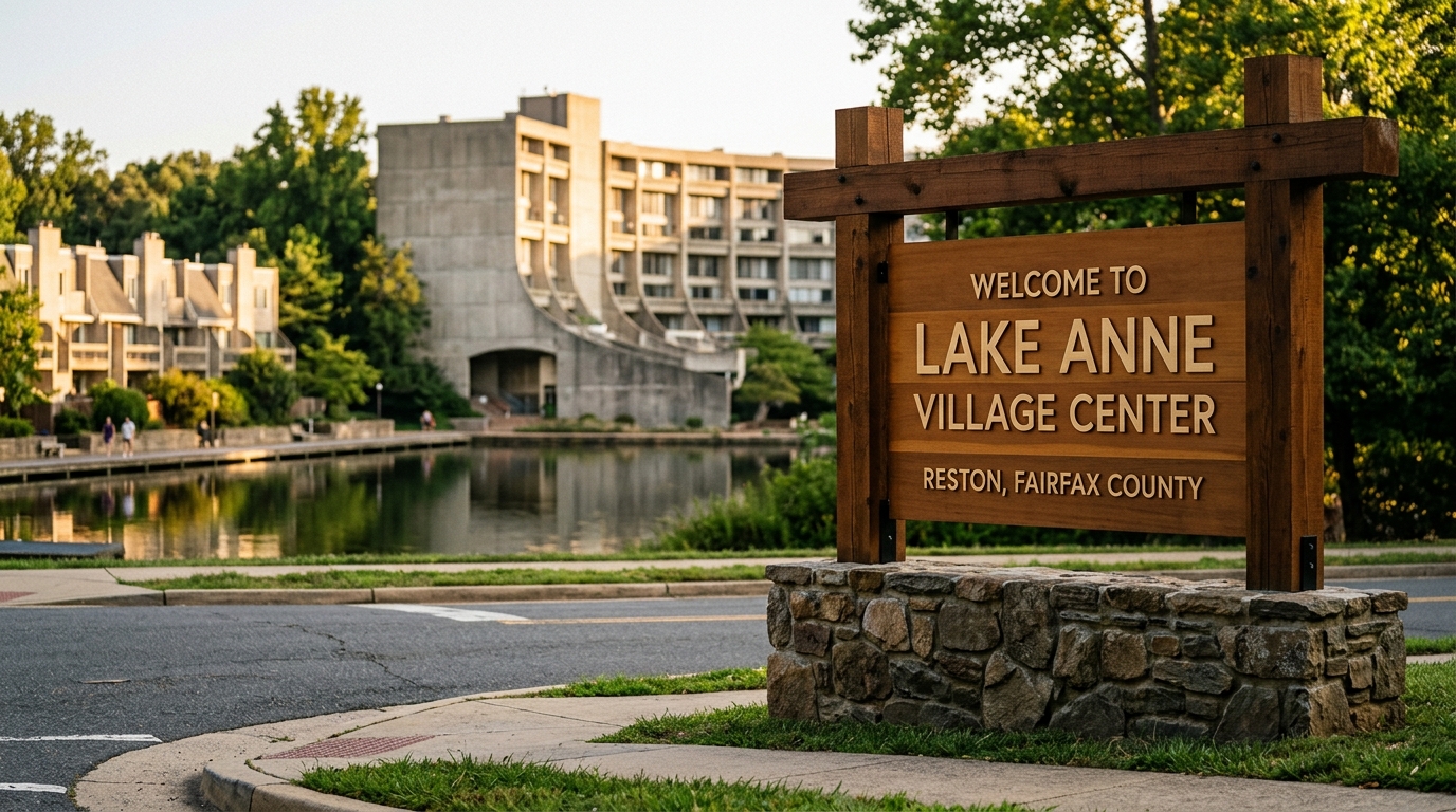 New Midcentury-Inspired Signs Proposed for Reston's Lake Anne Village Center