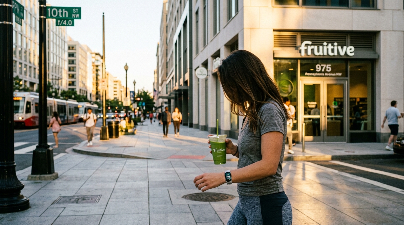 Fruitive Offers Free Smoothies for 1,000 Steps as CityCenterDC Location Moves to Pennsylvania Avenue