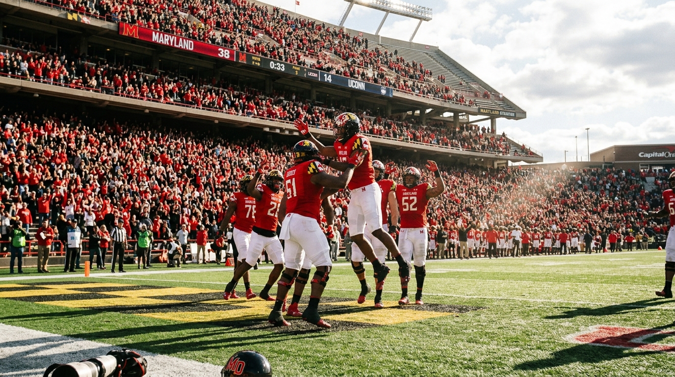 Terps Dominate UConn 38-14, Led by Washington and Dalton III, Sparking Local Excitement