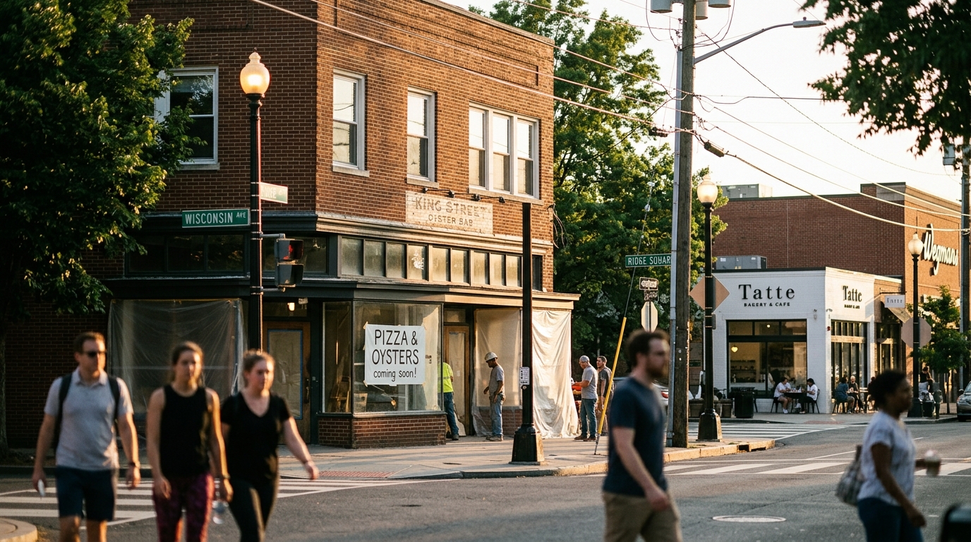 Pizza and Oysters on the Horizon for Former King Street Oyster Bar Spot in Glover Park